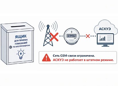 Ограничения в передаче показаний ИПУ в связи с ограничением работы сети